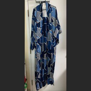 Blue White Yukata Kimono 61" Men Used